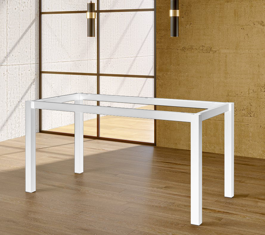 Stolová konstrukce Alu Star pro skleněnou desku B2 bílá