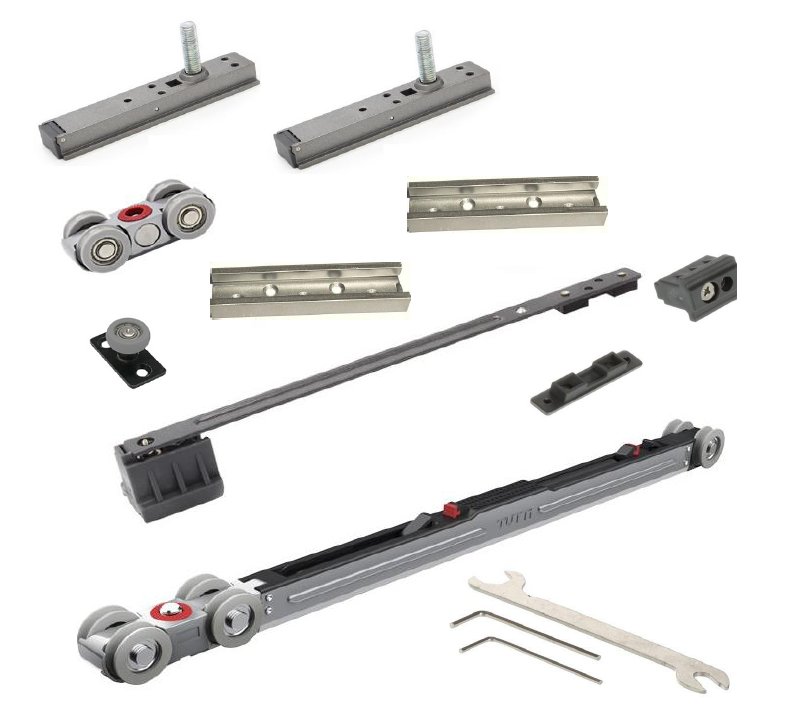 Cemux STARSHIP MINIMAL sada kování pro dřevěné dveře 1 křídlo 100 kg s tlumením