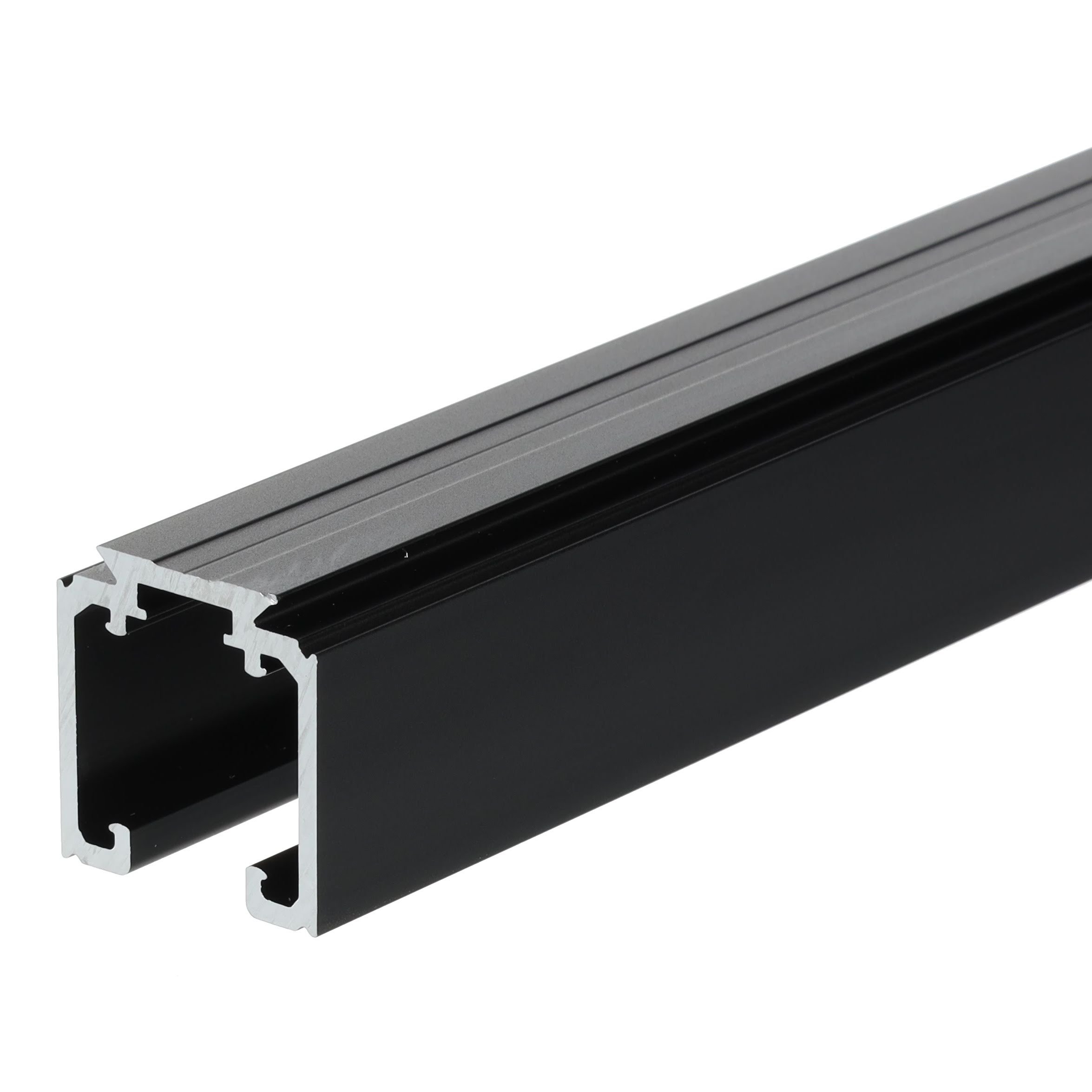 Cemux STARSHIP černá horní kolejnice pro posuvné interiérové dveře 2 m 