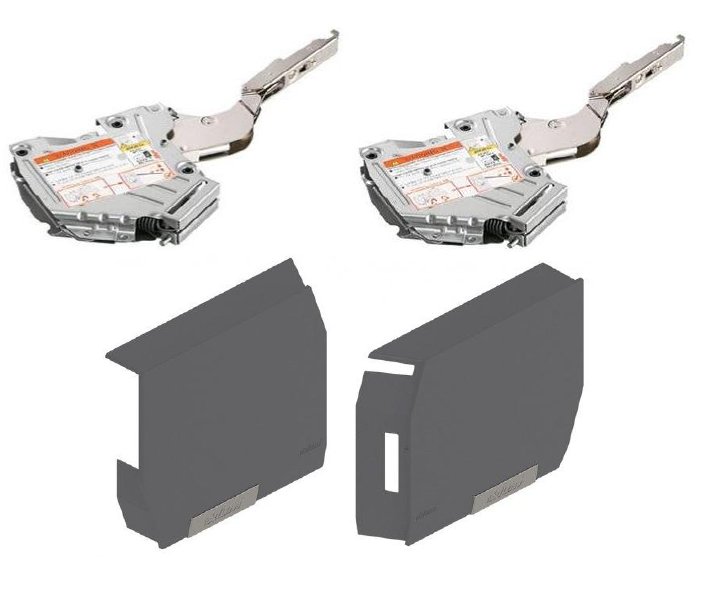 Aventos - HK-S 20K2E01 silný + krytky tmavě šedé