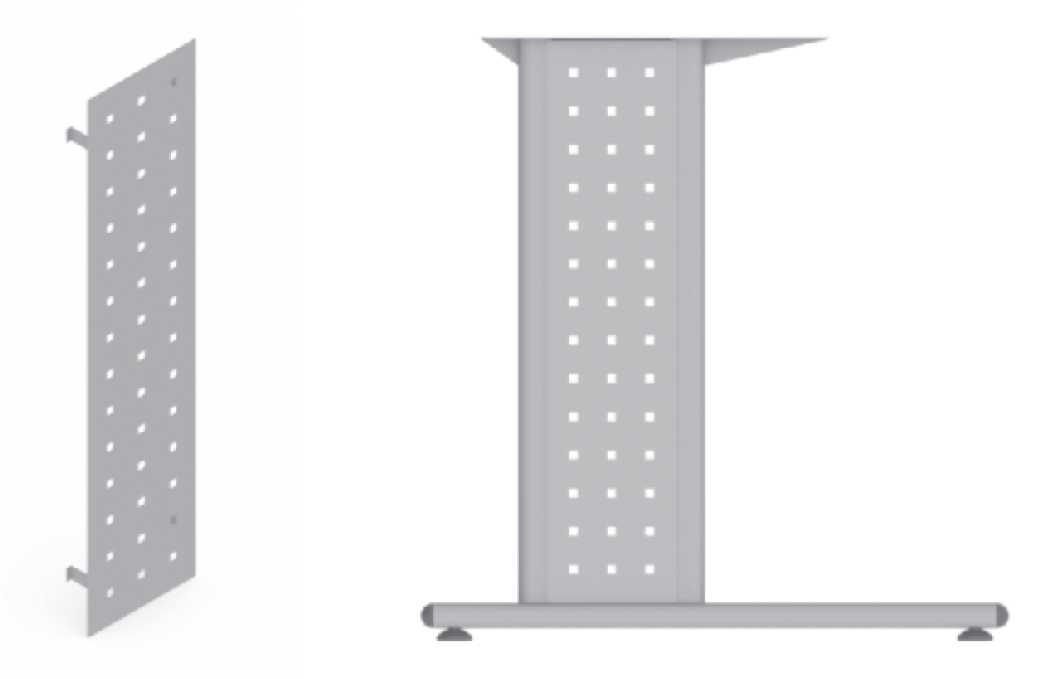 VOGA výplň plechová perforovaná BACK šedá