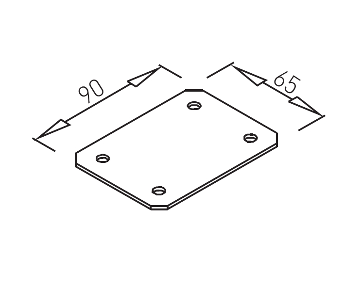 VOGA spojka stolové desky 90 x 65 mm DESK BAR 
