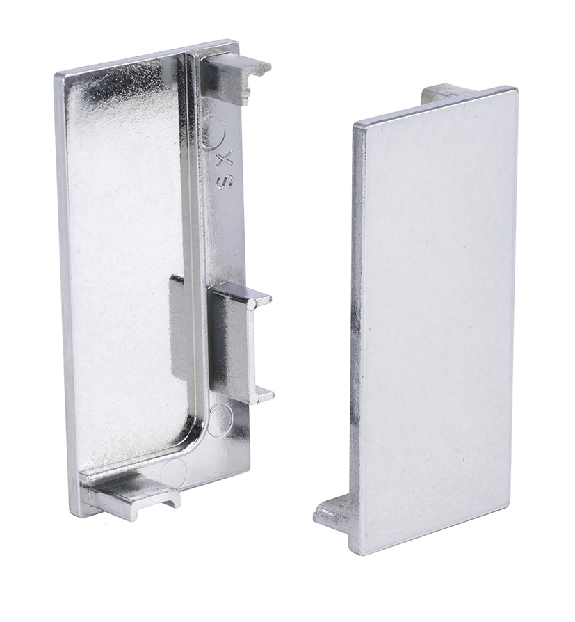 Koncovka plná k profilu J hliník, levá