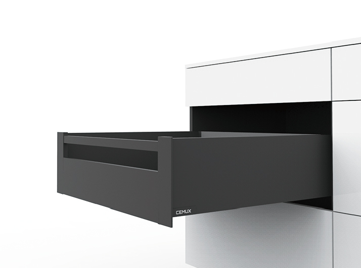 Cemux H Box SLIM vnitřní zásuvka antracit H167