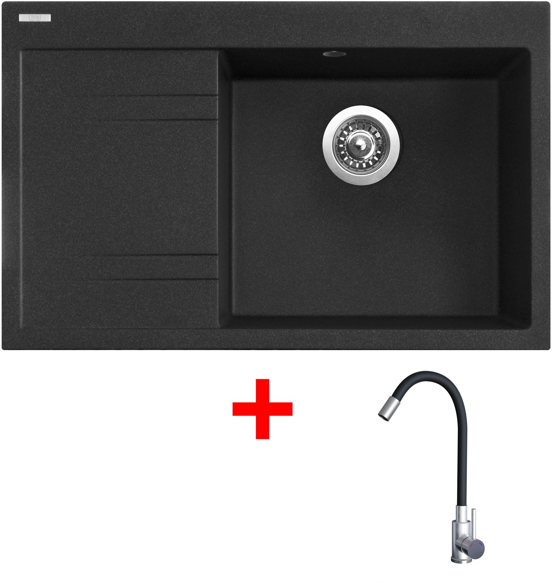 Set Sinks RIM 780 P + baterie ELASTA nerez/černá