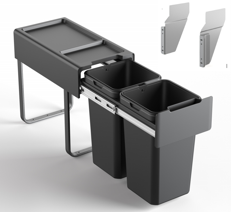 CEMUX sorter MEDIUM 30/2 2x14L antracit na dvířka