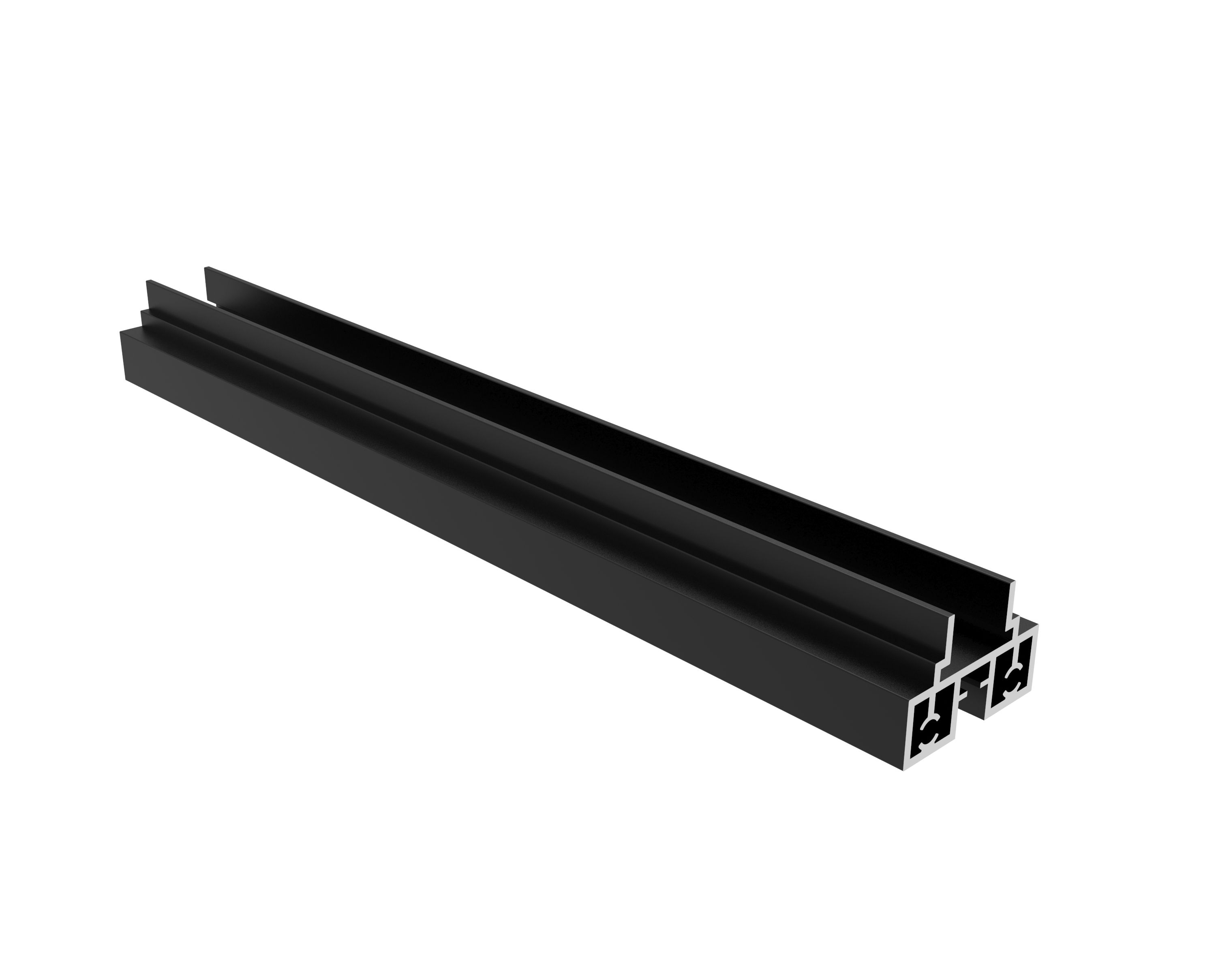 Cemux STARSHIP hliníkový profil AR01 horní a spodní černý 3 m