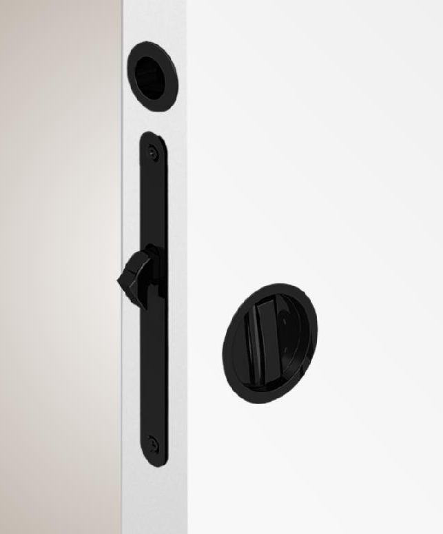 Zámek S - LOCK WC s kulatými mušlemi černý