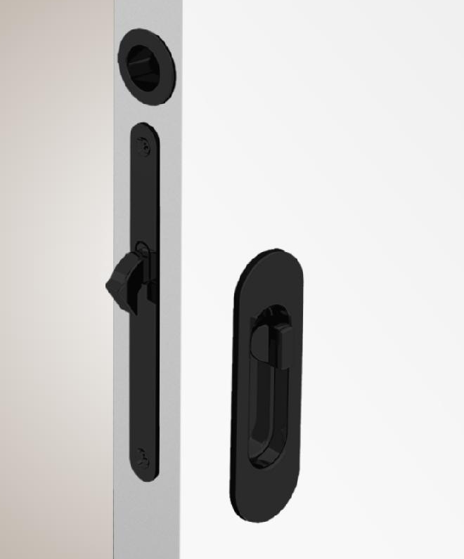 Zámek S - LOCK WC s oválnými mušlemi, Barva:Černá