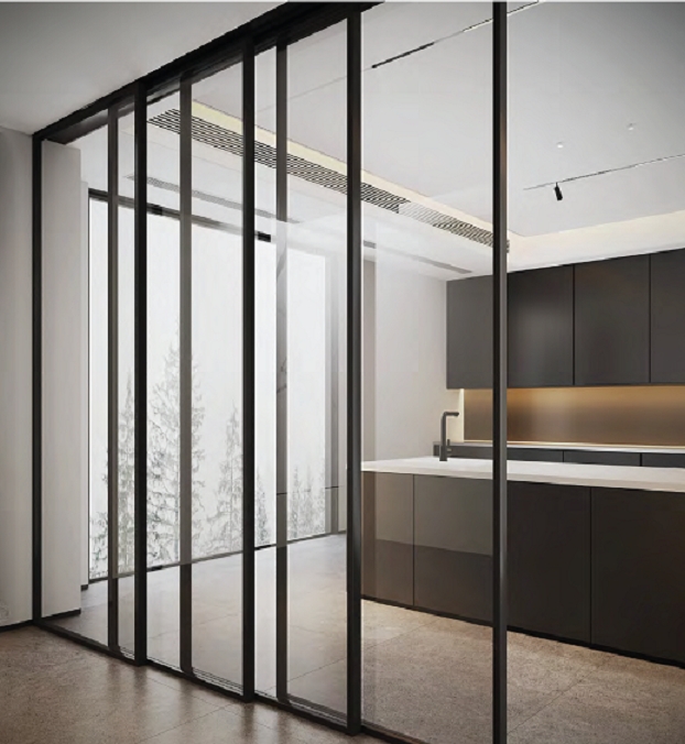 Cemux STARSHIP sada kaskáda pro rámové posuvné dveře s tlumením 3+0