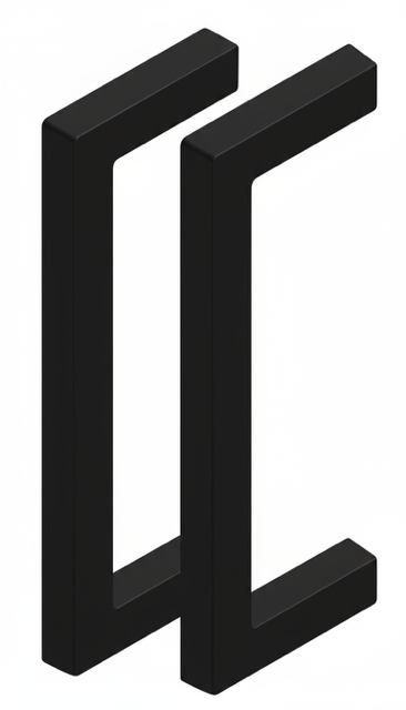 Úchytka samolepící pro skleněné dveře černá