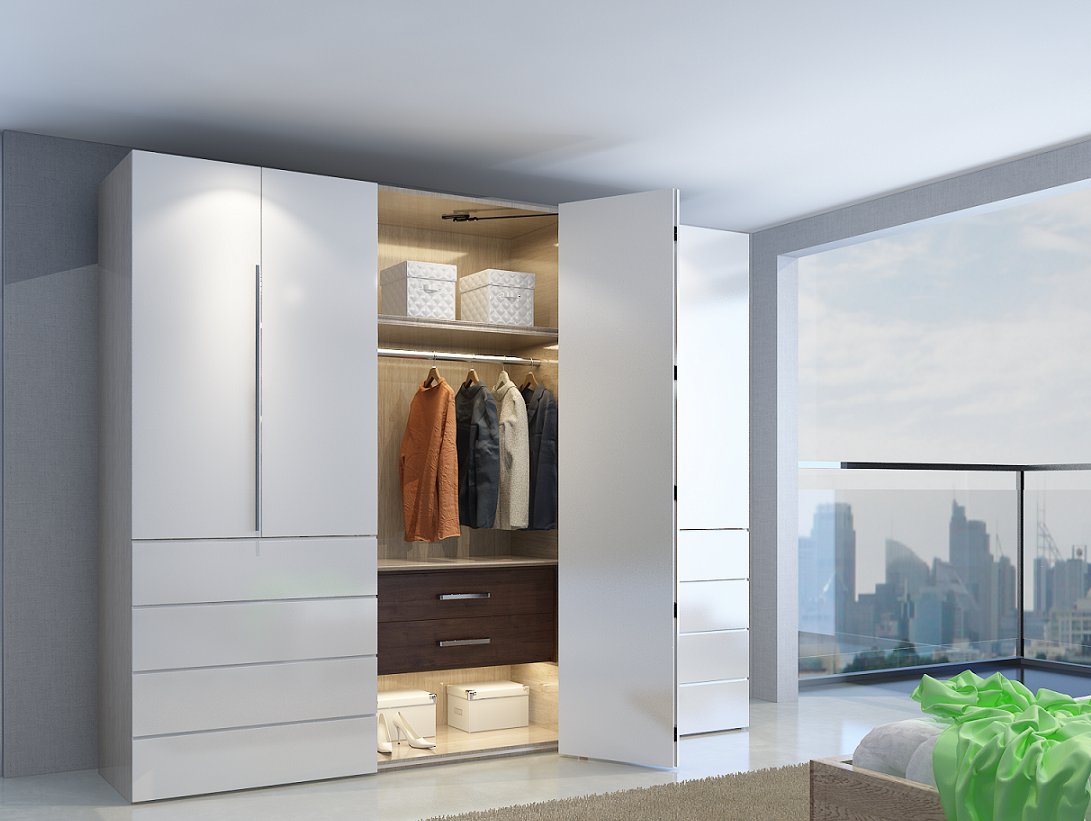 Kování pro skládací skříňové dveře OPK EUROPE