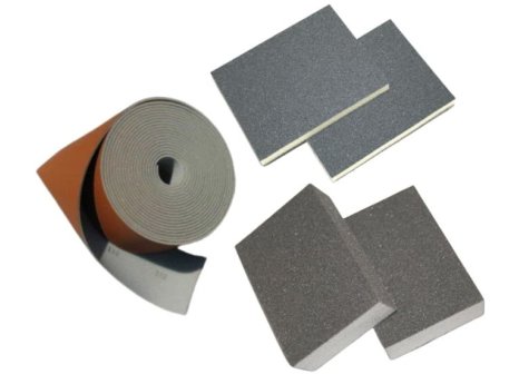 Brusivo na molitanu a brusné houbičky