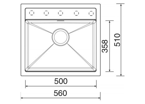 Set Sinks SOLO 560 + baterie ARCO černá matná