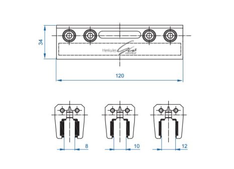 HERKULES -GLASS lišta 4m-100kg -sada na 1 křídlo