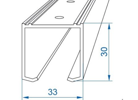 Herkules Plus horní vodící profil 2 m