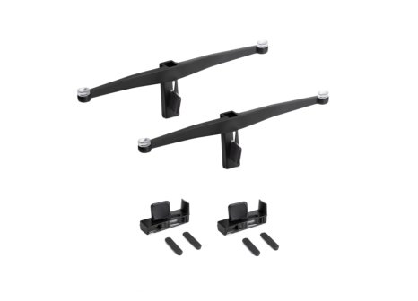 ZERO sada držáků pro skleněnou polici černá mat