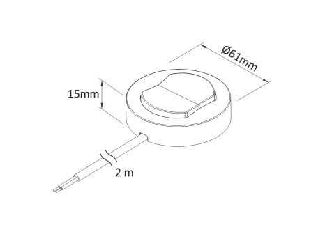 LED vypínač pro vrchní montáž