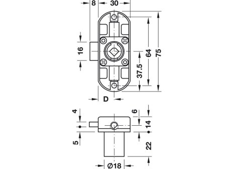 zámek Symo trojcestný Levý 15 nikl - komplet