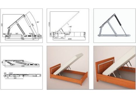 Plynové písty pro postelové kování