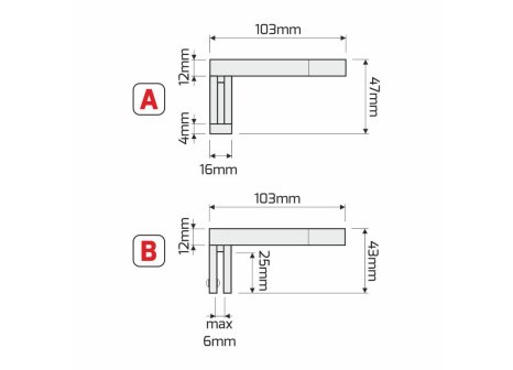 LED koupelnové světlo AMBER chrom