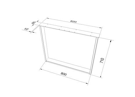 ARdesign stolová podnož U, 710 černá