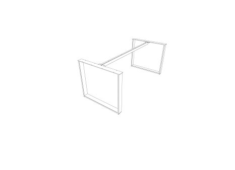 ARdesign stolová podnož U, 710 černá