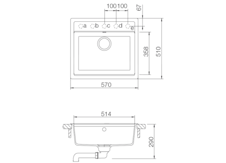 Kuchyňský granitový dřez SCHOCK MONO N-100