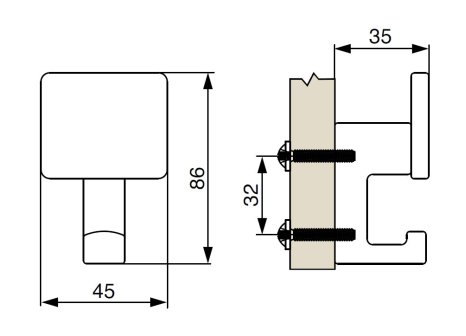 Věšák Pera eloxovaný hliník