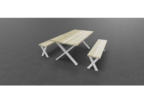 ARdesign stolová podnož X, 710 bílá