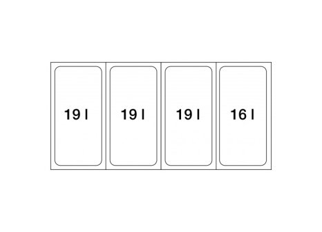 Blanco Flexon II 90/4 3 x 19l + 1 x 16l