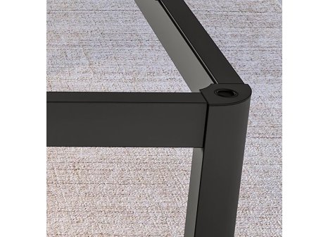 Stolová konstrukce Alu Star pro skleněnou desku B6 bílá