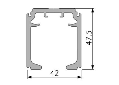 OPK SPACESHIP 160 W Minimal kolejnice horní pos.dveře 160kg 2,5m