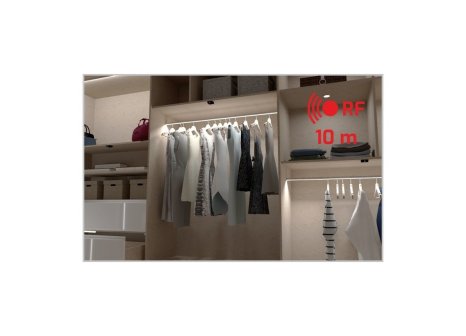 LED pohybový ovladač DELI PIR bezdrátový+čidlo černé