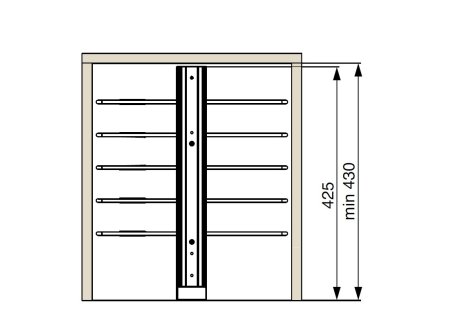 Šatní věšák výsuvný na kalhoty s dotlumením, 5 věšáků antracit