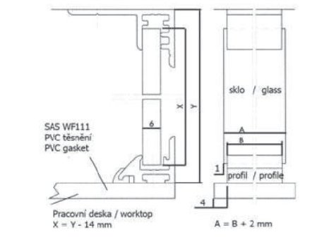 Waterfall profil WF2  hliník- 3 m