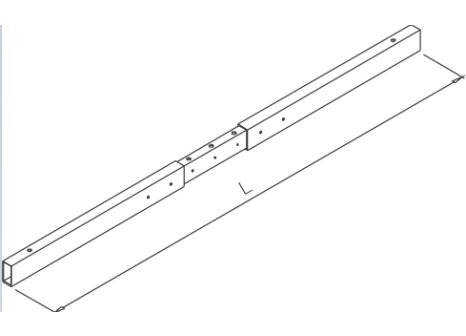 VOGA spojovací příčník teleskopický HIDE 900-1400 mm
