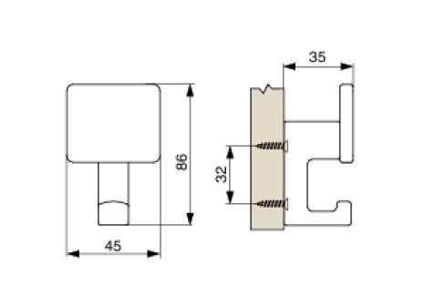 Věšák Pera černý matný