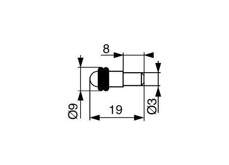 Podpěra policová na sklo MV05