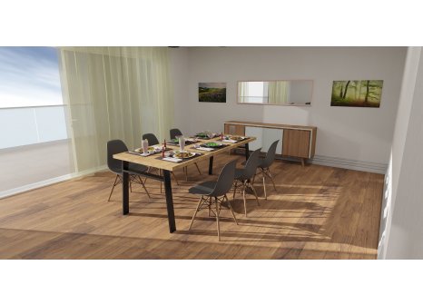 ARdesign stolová podnož konkávní H, 710 černá