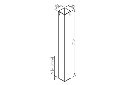 VOGA stolová noha KOTA 80x80mm