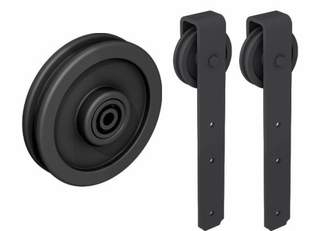 THOR sada na posuvné interiérové dveře na 100 kg včetně kolejnice 240 cm