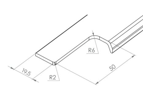 Narážecí úchytová lišta UKS-10F -RAL 9005 černá
