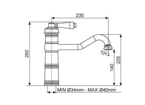 Sinks baterie RETRO CASANOVA lesklá