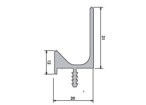 Dvířka jednostranný vysoký LESK - tvar UKS-5 barva RAL
