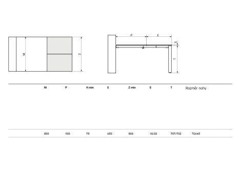 ATIM stolový výsuv VOILA CHAIR pro rozkládací stůl
