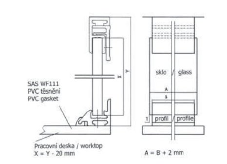 Waterfall profil WF5 hliník- 3 m