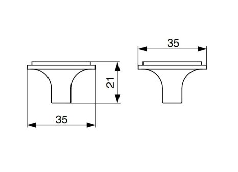 Knopka Elvira rustikální  broušený bronz lesklý 35 x 35 mm