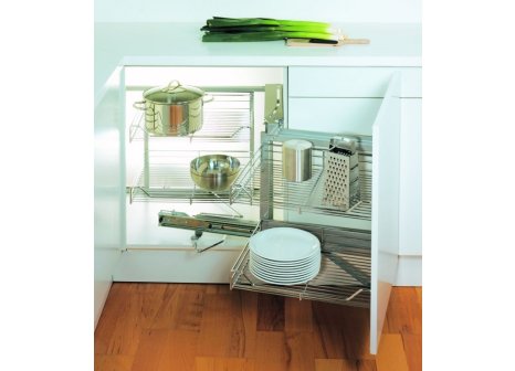 KESSEBÖHMER- MAGIC CORNER sada košů celodrátěných chrom