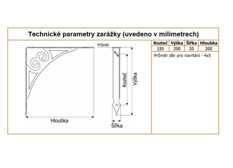 Policová konzole Barie černá